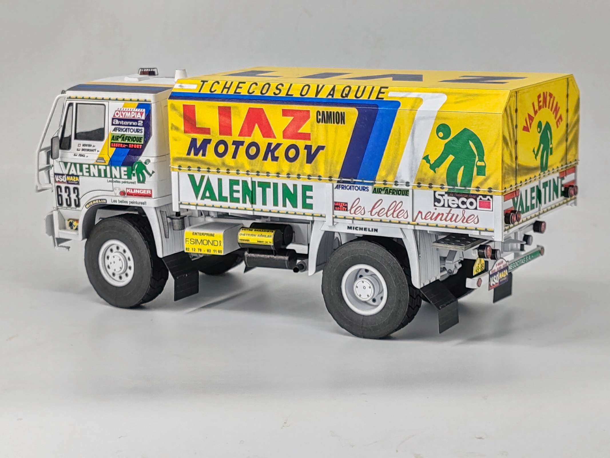 LIAZ 100.55 D, č. 633, Dakar 1986, 1:25